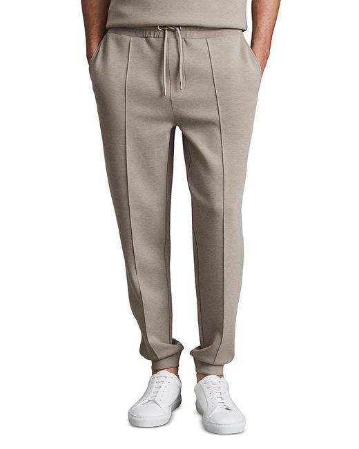 Reiss Gray Premier Interlock Regular Fit Track Pants for men