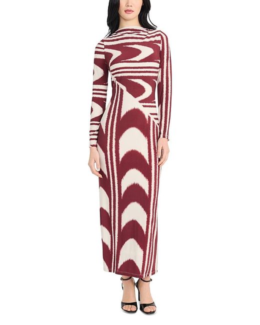 Donna Morgan Red Long Sleeve Dress