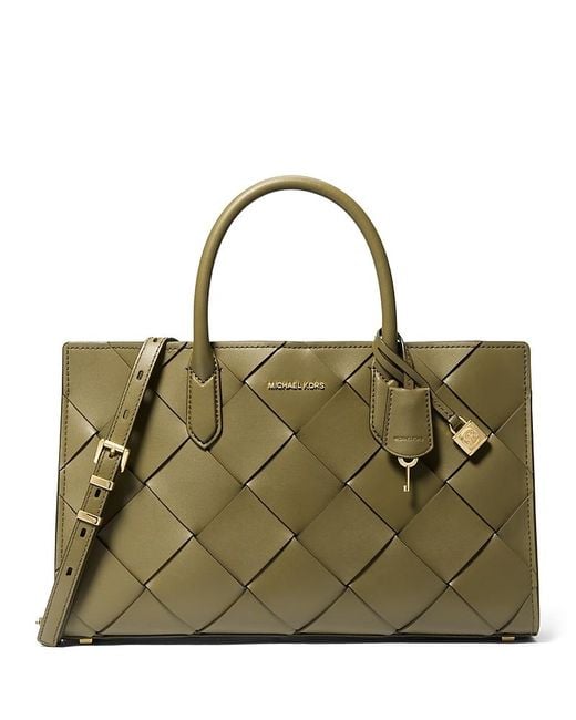 Michael Kors Green Michael By Scarlett Medium Satchel