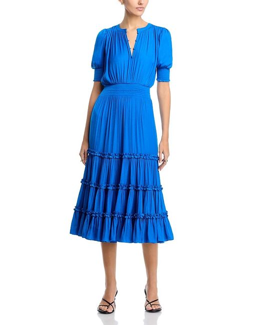 tahari blue dress Tahari Size 14 Blue Solid Pre-Owned Ladies New With Tags Dress