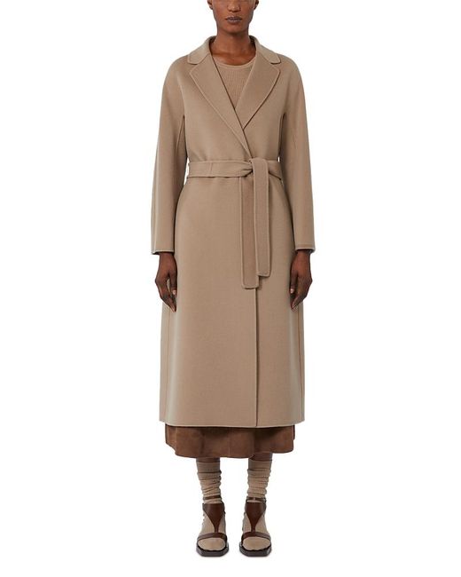 Max Mara Natural Wool Midi Coat