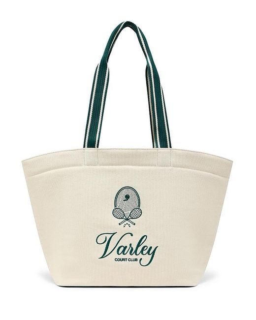 Varley White Robinson Canvas Club Tote Bag