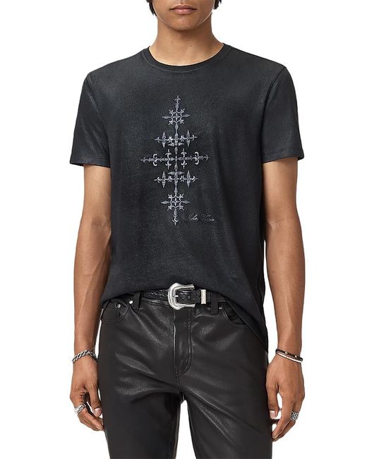 John Varvatos Black Wrought Iron Graphic Tee for men