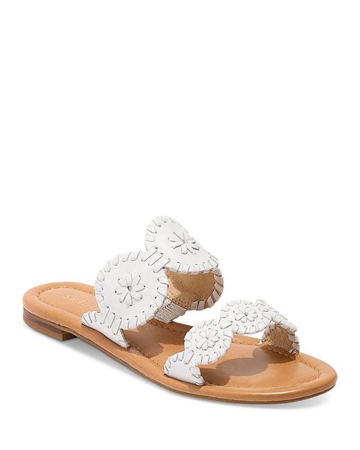 Jack Rogers White Lauren Ii Slide Sandals