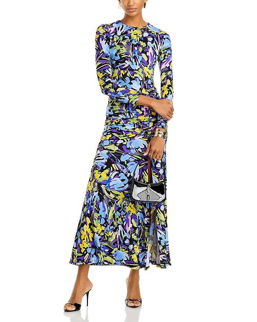 Aqua Blue High Slit Maxi Dress