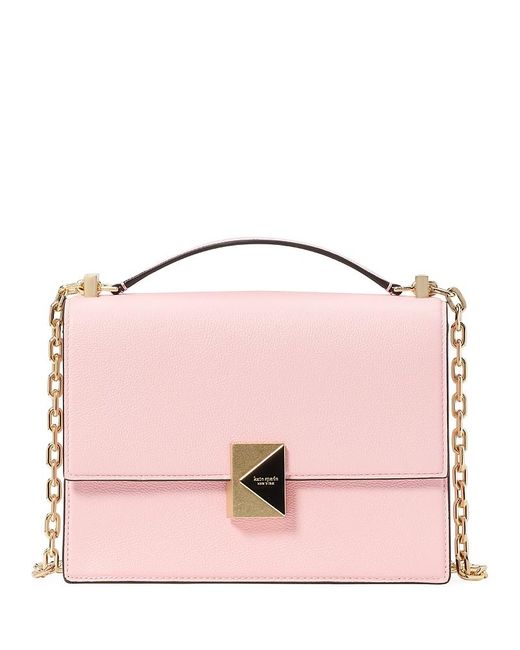Kate Spade Pink Deco Pebbled Leather Small Chain Shoulder Bag