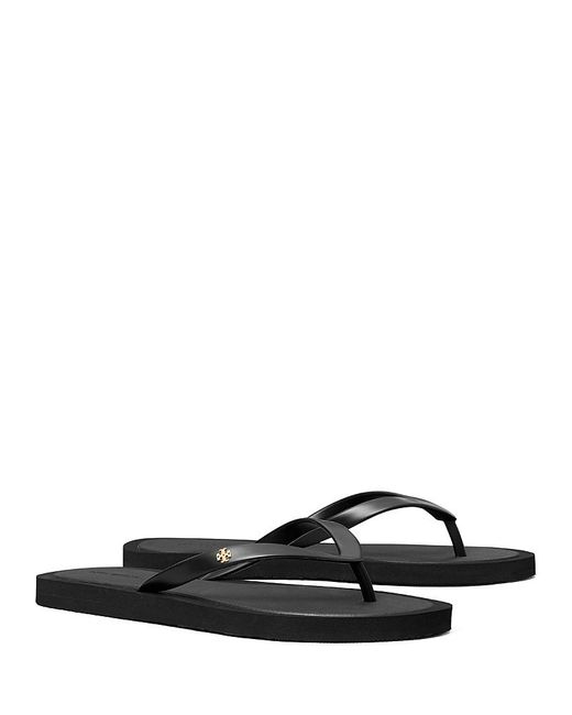 Tory Burch Black Kira Padded Flip Flop Sandals