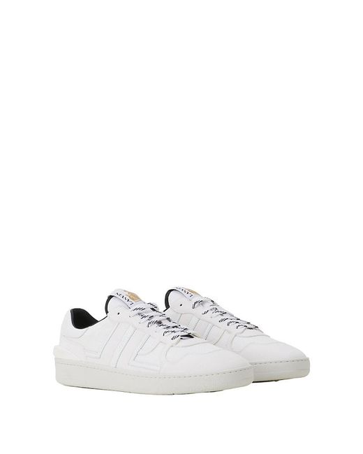 Lanvin White Clay Mesh Sneakers