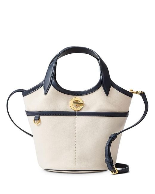 Veronica Beard Metallic Canvas Anchor Bag