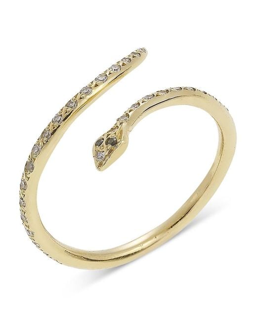 Ileana Makri Metallic Diamond Python Ring