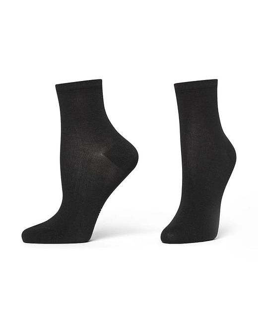 Hue Black Sleek Lightweight Crew Socks