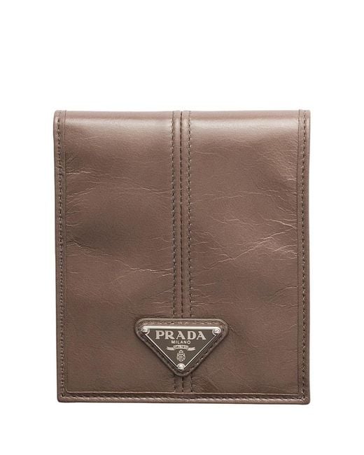 Prada Brown Leather Wallet for men