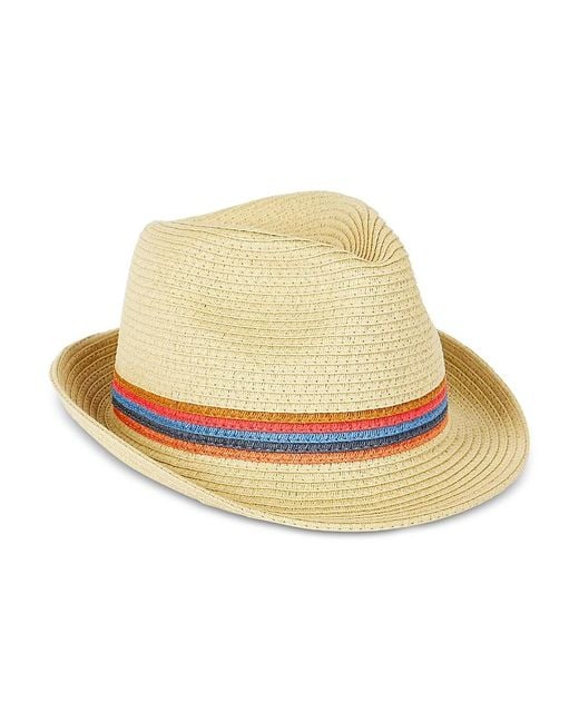 Paul Smith White Artist Stripe Trilby Hat for men