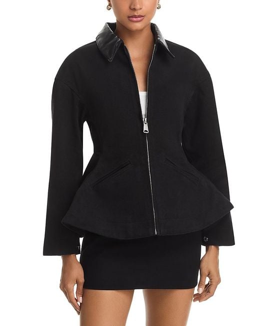 Line & Dot Black Eton Peplum Jacket