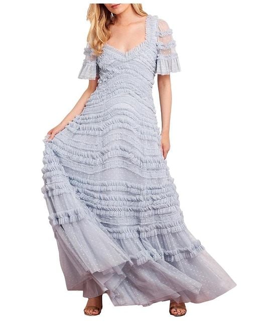 Needle & Thread Multicolor Amara Ruffle Gown