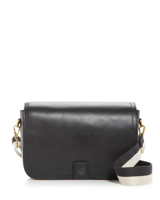 Madewell Transport Leather Shoulder Bag in Black | Lyst
