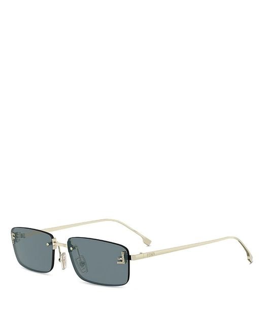 Fendi Multicolor First Crystal Rectangular Sunglasses, 54Mm