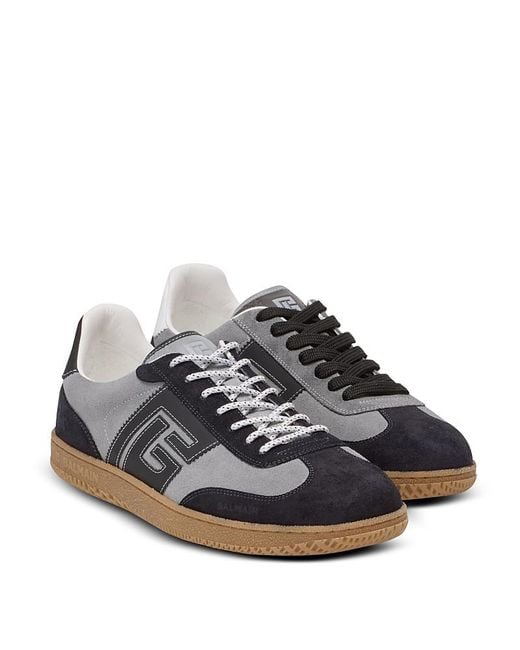 Balmain Gray Swan Trainers for men