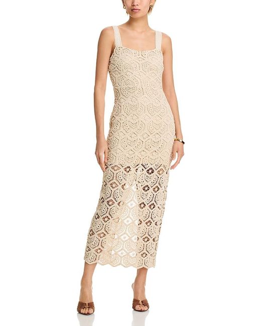 White Crochet Tank Dress