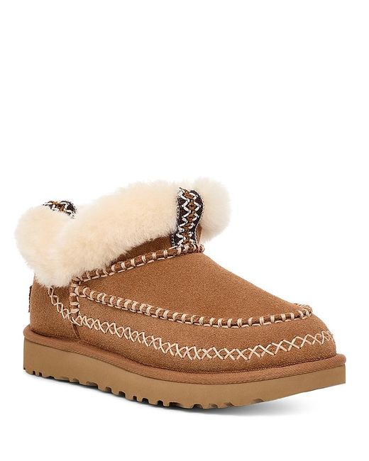 Ugg Brown Classic Ultra Mini Alpine Booties