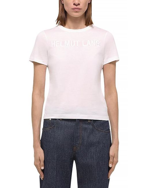 Helmut Lang White Logo Tee