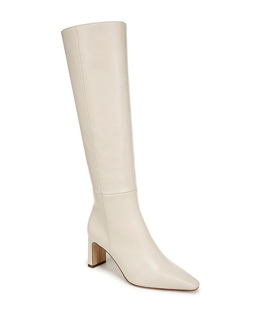 Sam Edelman White Sylvia Pointed Toe High Heel Boots