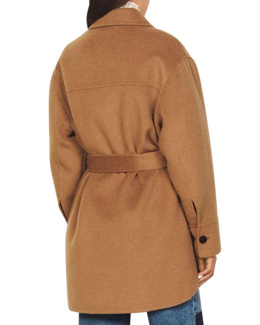 sandro belted coat