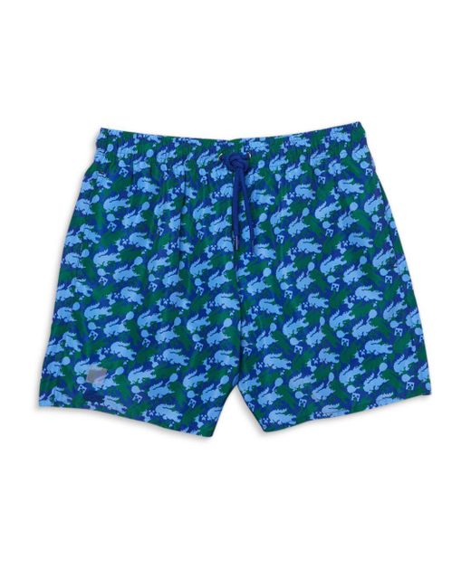 Lacoste Synthetic X Minecraft Print Light Swimming Trunks in Blue for ...