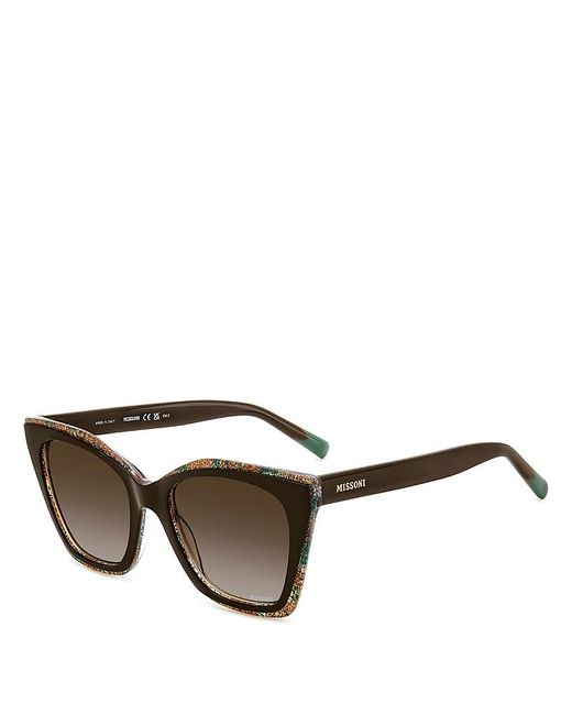 Missoni Brown Rectangular Sunglasses, 54Mm