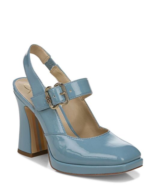Sam Edelman Synthetic Jildie Slingback Mary Jane Pumps in Blue | Lyst