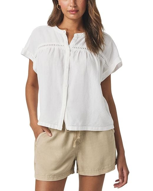 Splendid White Catalina Blouse