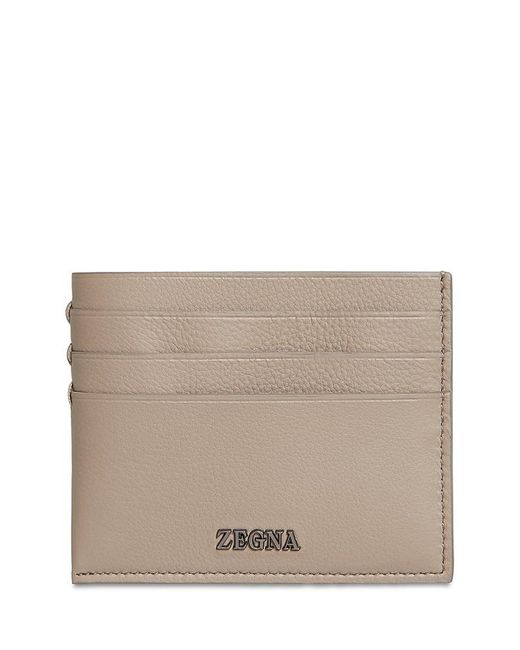 Zegna Natural Secondskin Leather Card Case for men