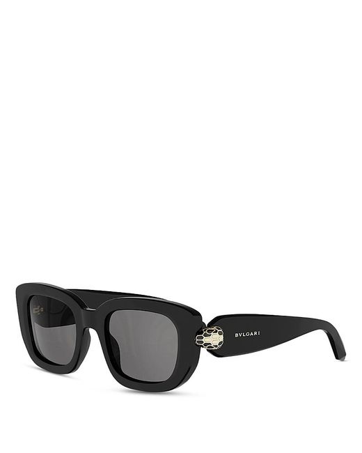 BVLGARI Black Serpenti Forever Rectangular Sunglasses, 50Mm