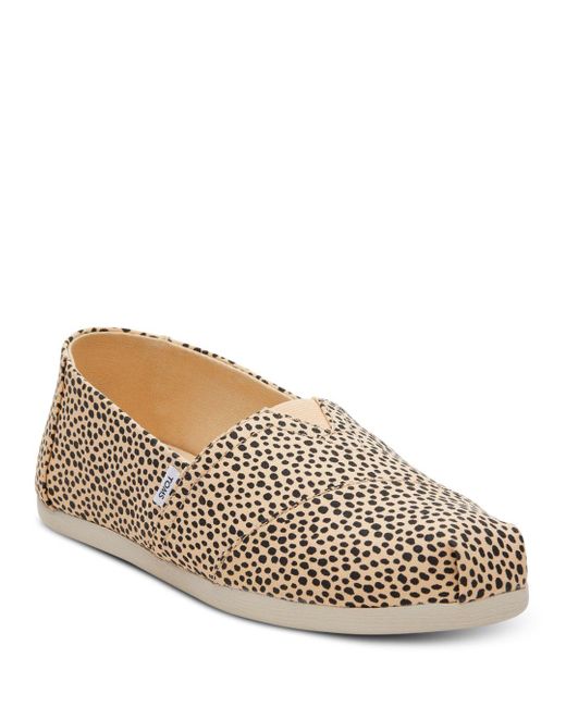 TOMS Alpargata Almond Toe Animal Print Flats in Natural Lyst