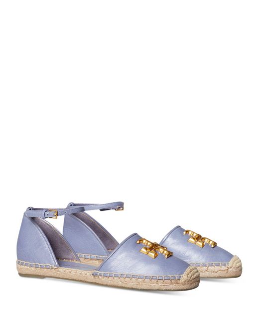 Tory Burch Leather Eleanor D'orsay Espadrilles in Blue - Lyst