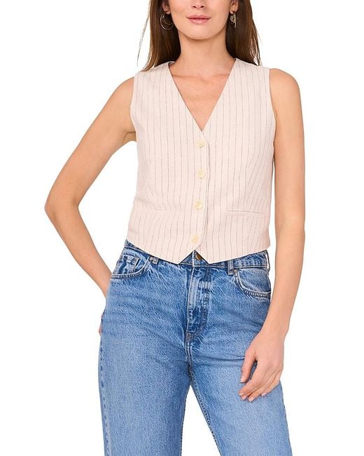 Vince Camuto Blue Button Front Vest