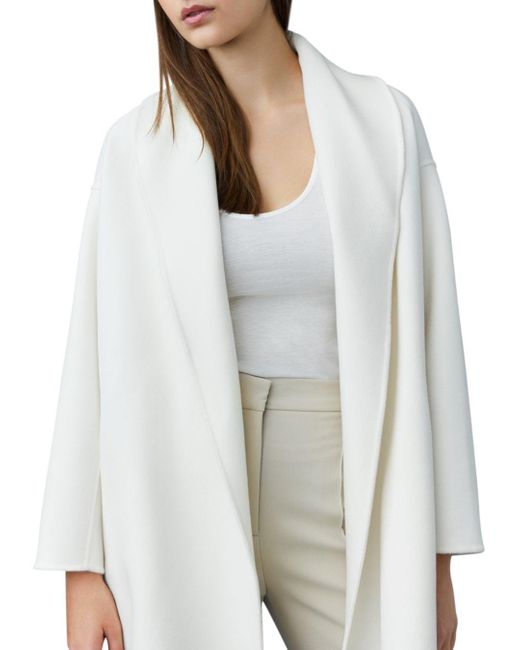 Mackage Tyra Wool Wrap Coat in White | Lyst
