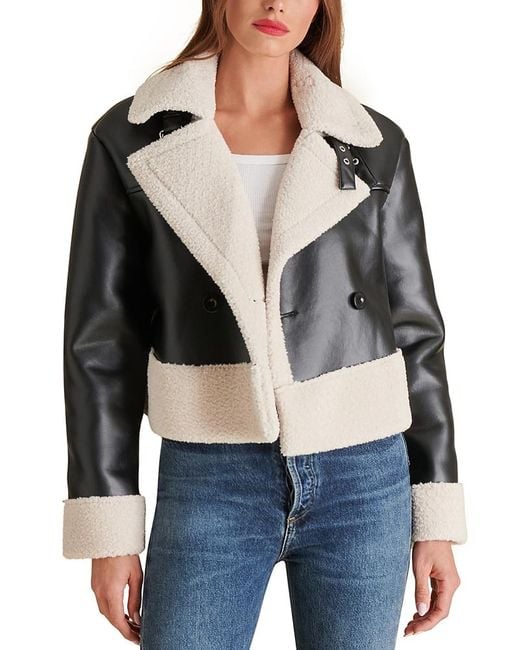 Steve Madden Black Athen Aviator Jacket