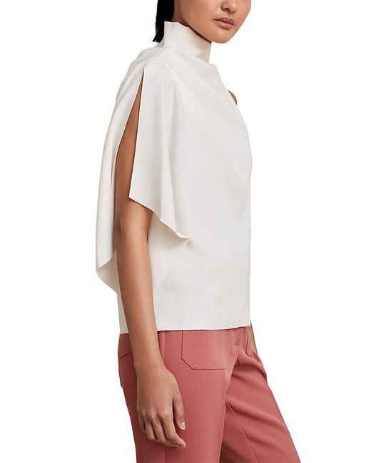 Reiss Red Ellie One Shoulder Drape Top