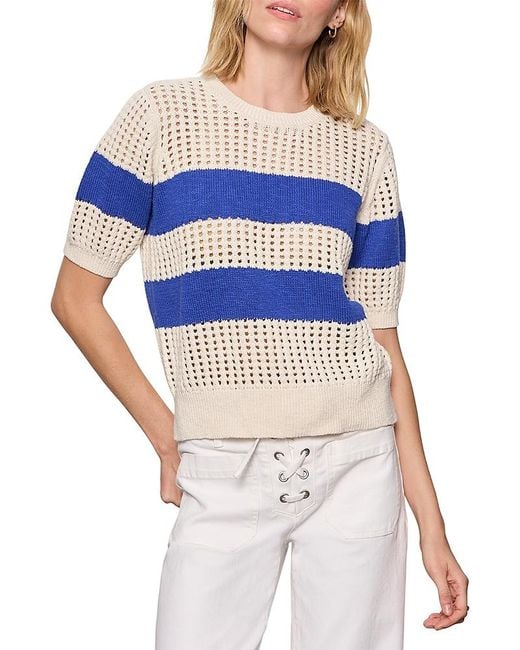 Sanctuary Blue Beachside Openwork Tee