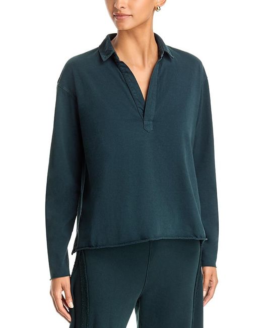 Frank & Eileen Blue Patrick Cotton Collared Sweatshirt