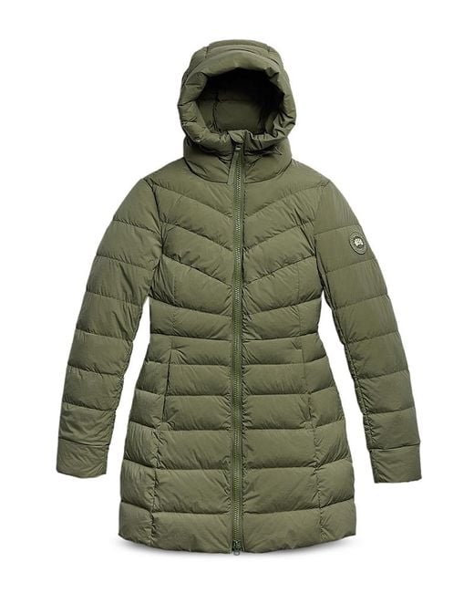 Canada Goose Green Clair Down Mid Length Coat