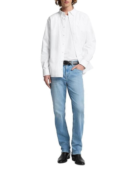 7 For All Mankind Blue Slimmy Slim Straight Fit Jeans for men