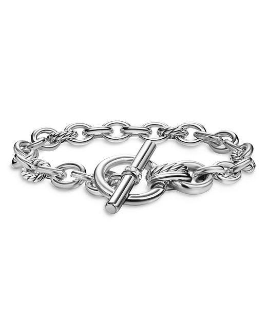 David Yurman White Dy Mercer Toggle Chain Bracelet