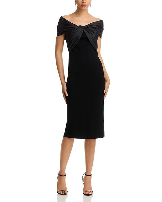 Jonathan Simkhai Black Mia Off-The-Shoulder Dress