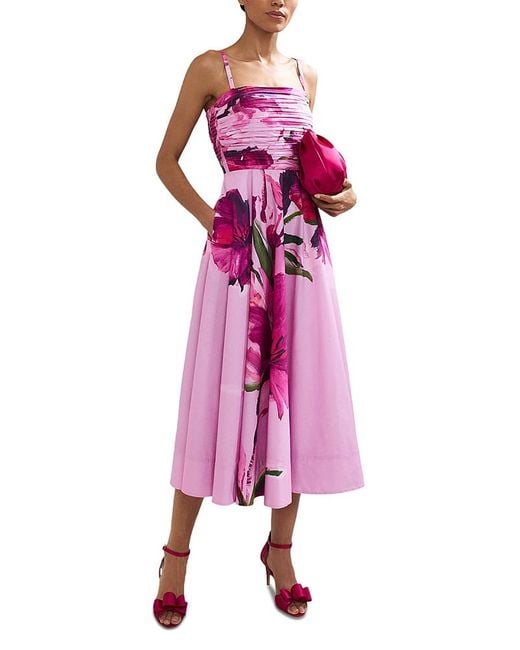 Phase Eight Pink Cassia Ruched Bodice Dress