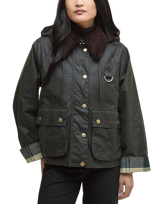 Barbour Black Reighton Waxed Jacket