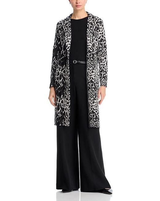 Sioni Black Jacquard Duster Jacket