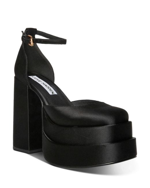 Steve Madden Synthetic Charlize High Heel Platform Sandals in Black - Lyst