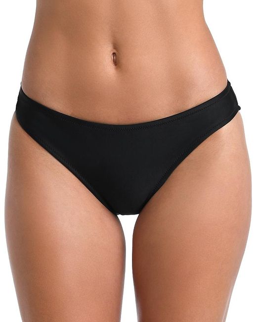 L'Agence Black Nicole Solid Classic Bikini Bottom